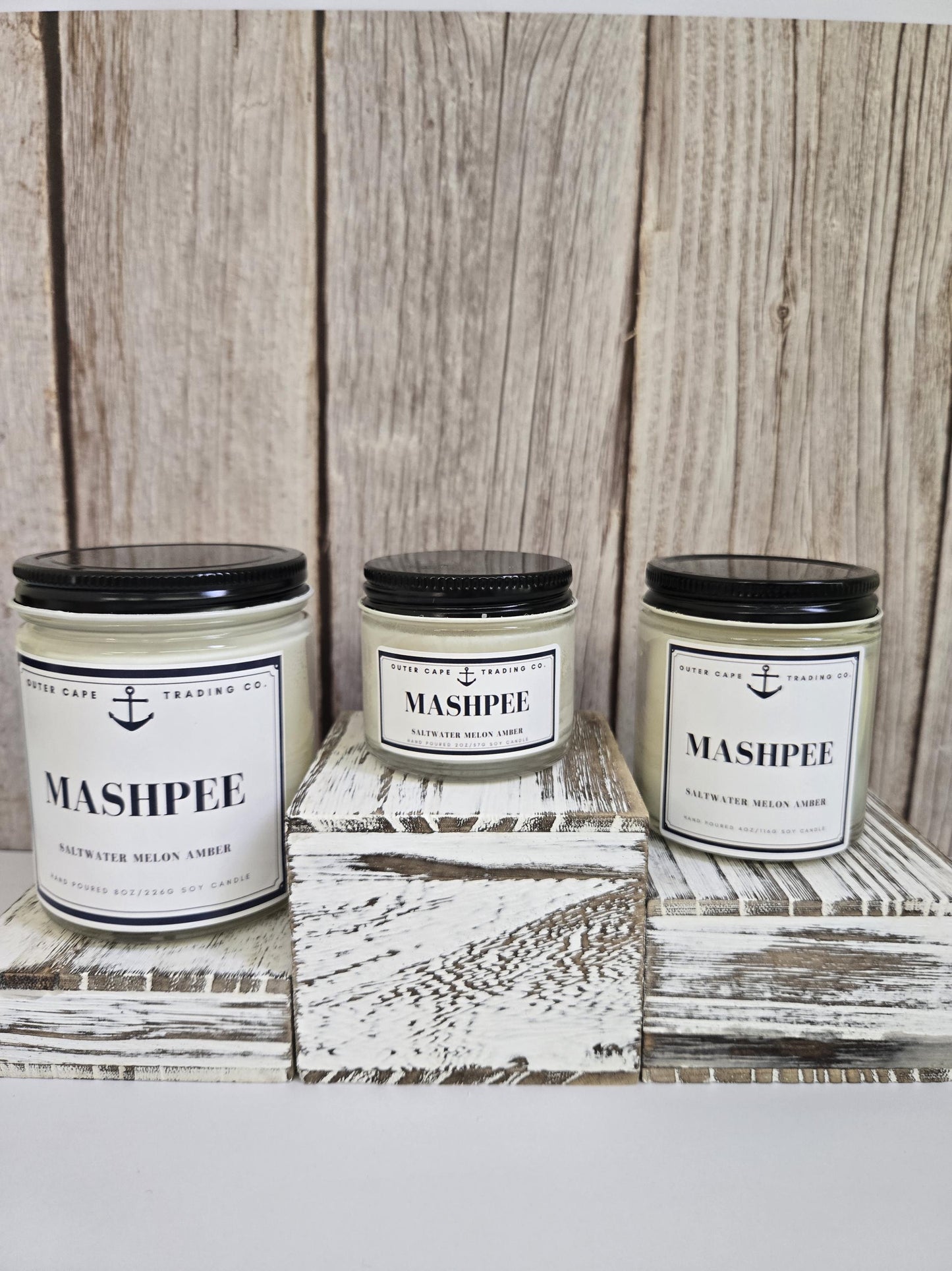 Mashpee Cape Cod Candle: Soy Wax with Crackling Wooden Wick