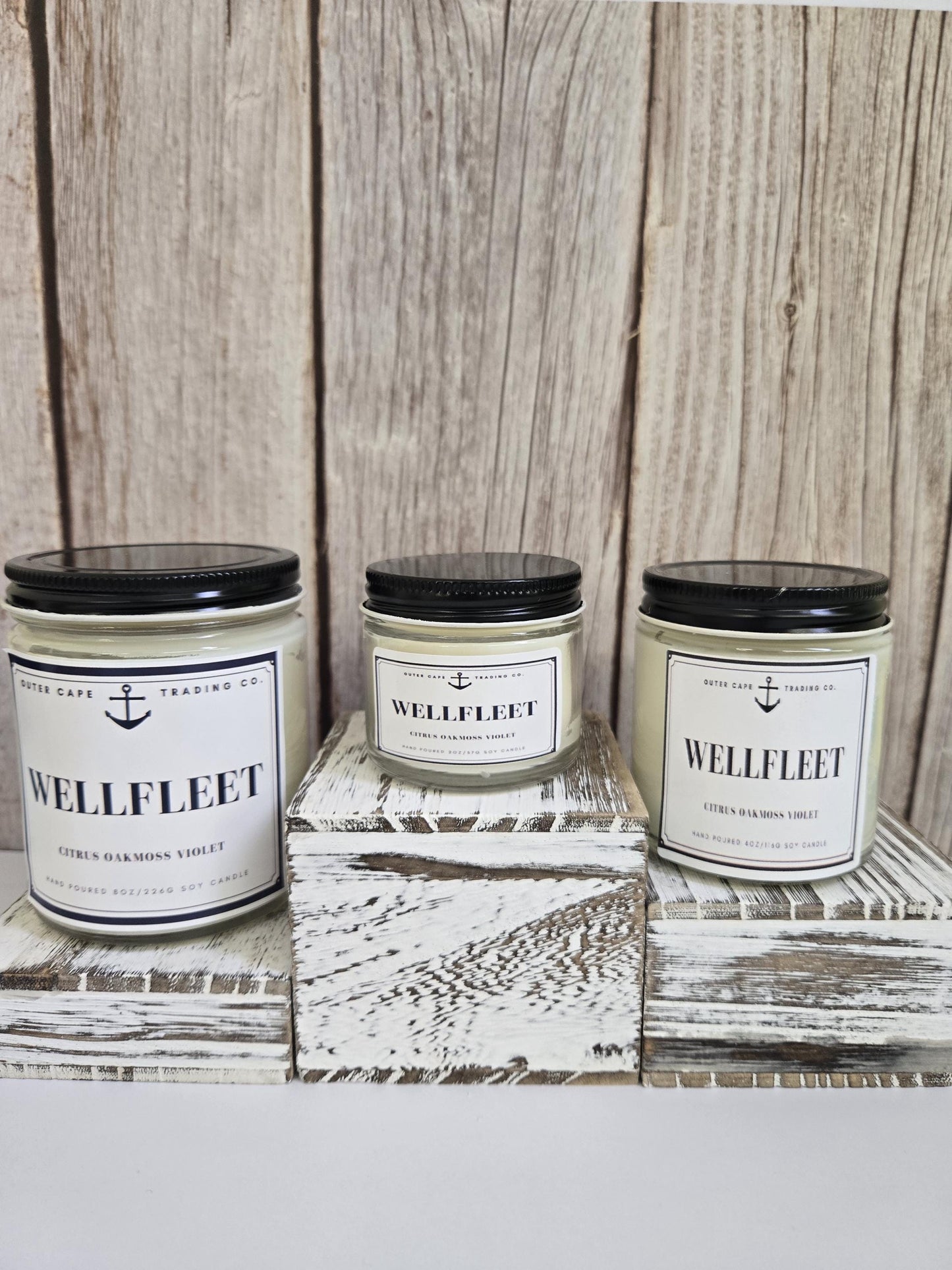 Wellfleet Cape Cod Candle: Citrus, Oakmoss & Violet Scented Soy Wax