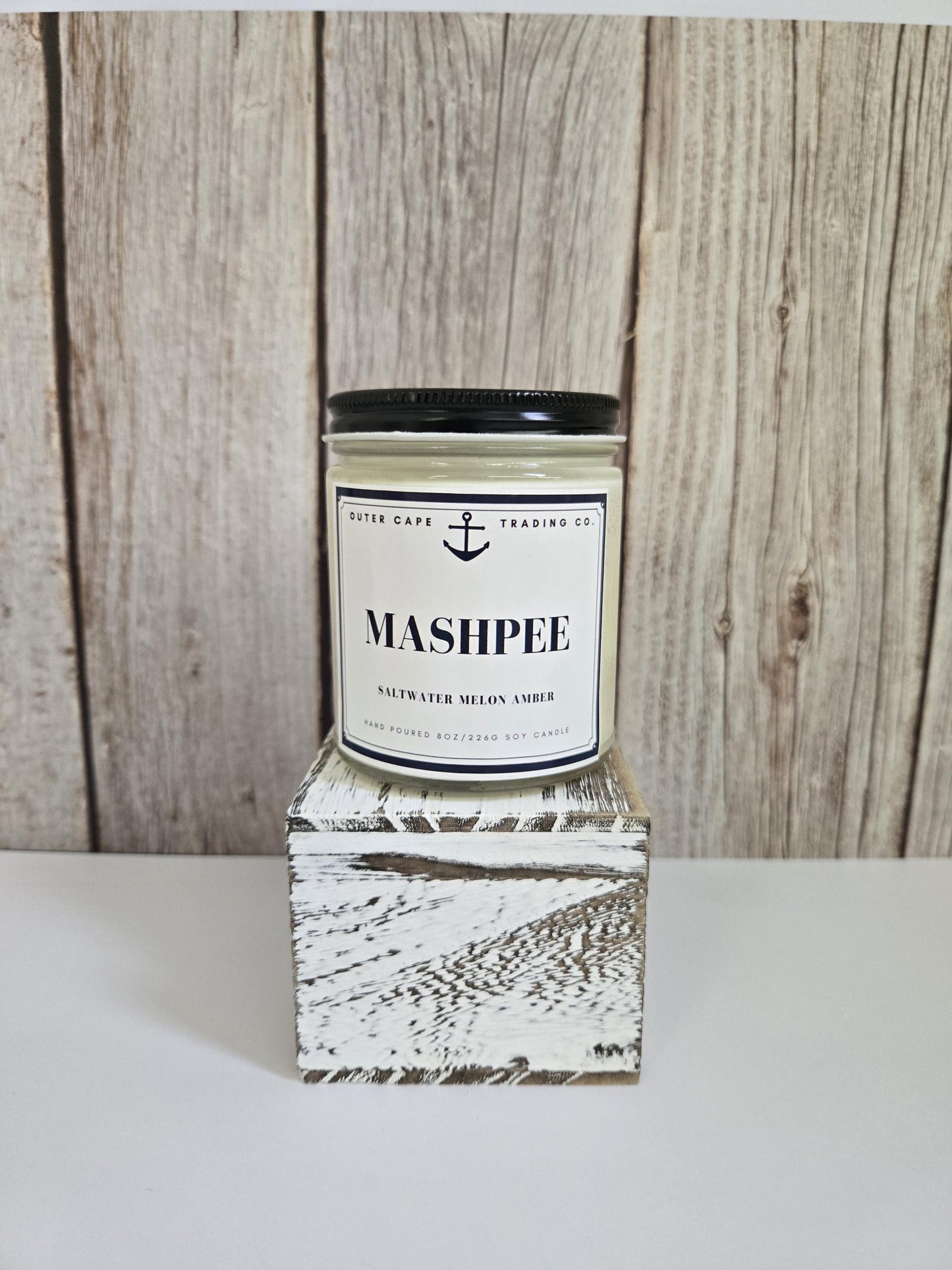Mashpee Cape Cod Candle: Soy Wax with Crackling Wooden Wick