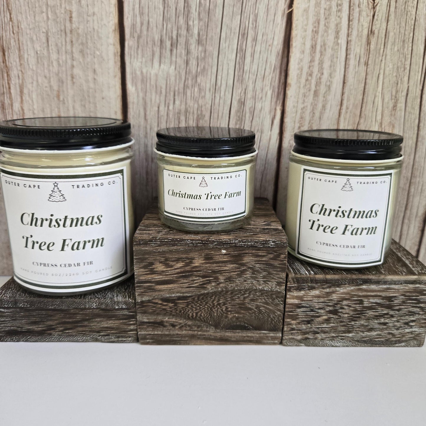Christmas Tree Farm Soy Wax Crackling Wooden Wick Candle Birthday Gift Christmas Gift Holiday Gift Best Friend  Mother's Day Father's Day