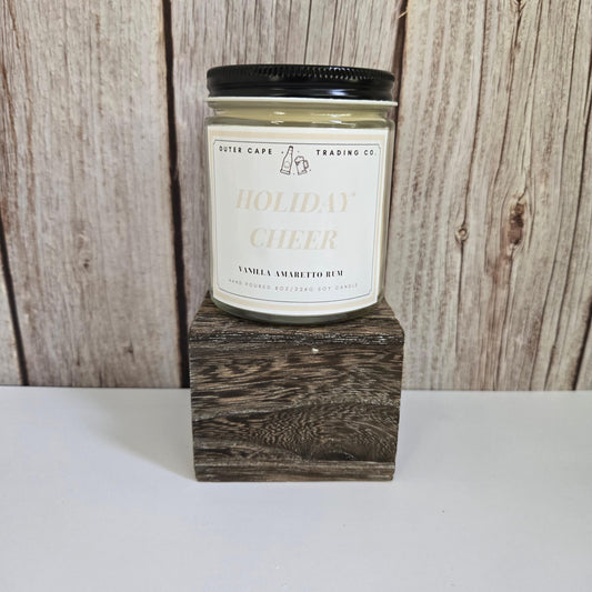 Holiday Cheer Soy Wax Crackling Wooden Wick Candle Birthday Gift Christmas Gift Holiday Gift Best Friend Gift Mother's Day Father's Day