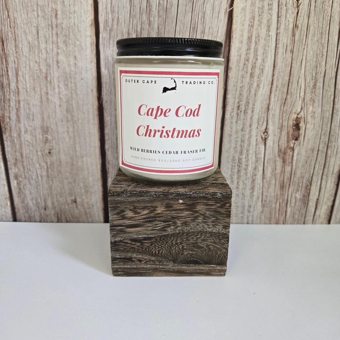 Cape Cod Christmas Soy Wax Crackling Wooden Wick Candle Birthday Gift Christmas Gift Holiday Gift Best Friend Gift Mother's Day Father's Day