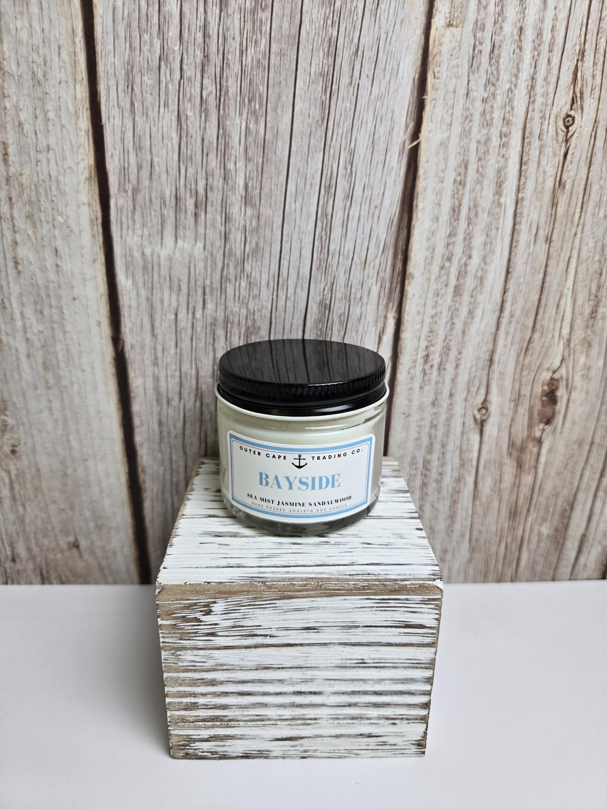 Bayside Soy Wax Wooden Wick Candle