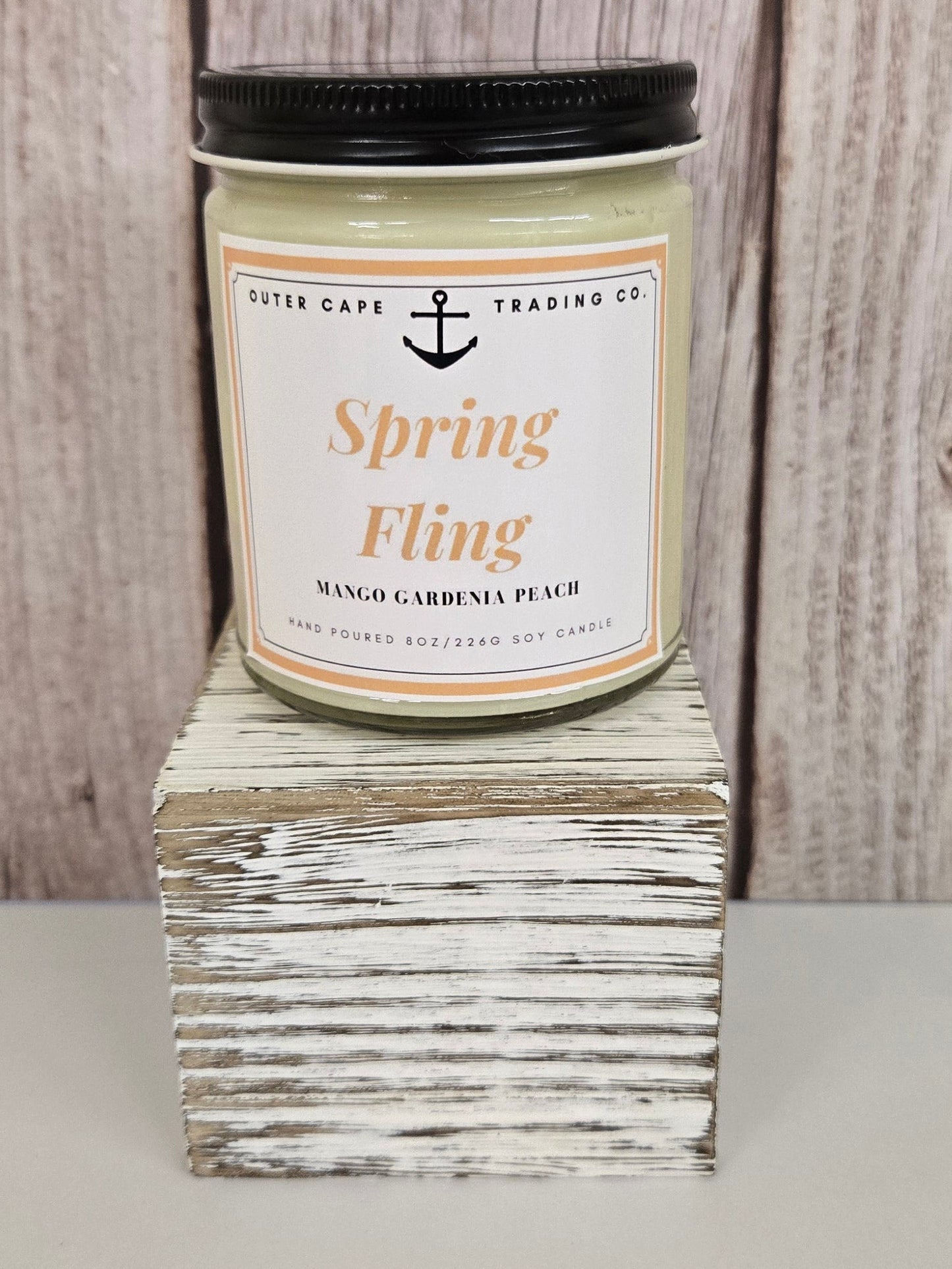 Spring Fling Soy Wax Candle: Mango Gardenia Peach