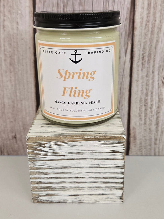 Spring Fling Soy Wax Candle: Mango Gardenia Peach