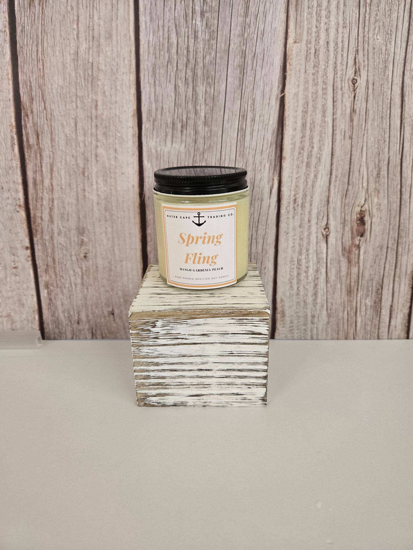 Spring Fling Soy Wax Candle: Mango Gardenia Peach