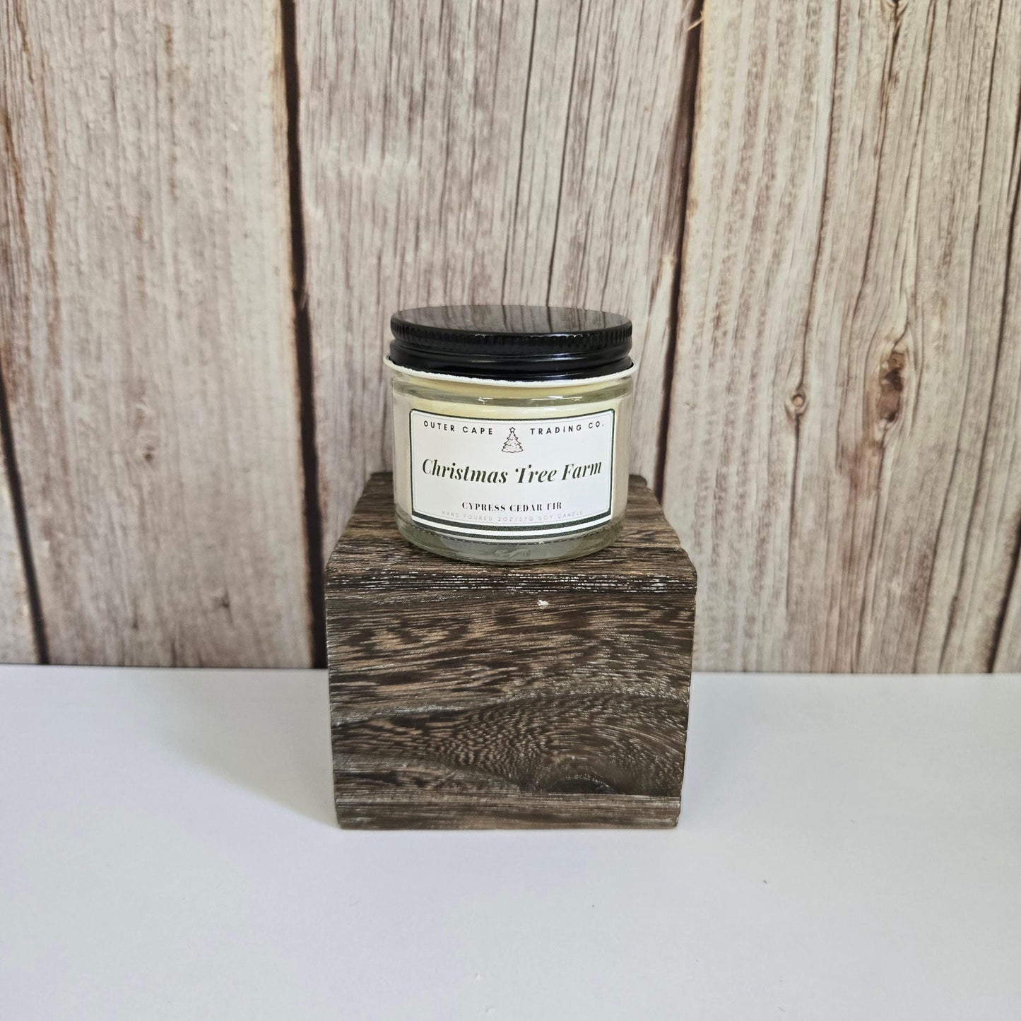 Christmas Tree Farm Soy Wax Crackling Wooden Wick Candle Birthday Gift Christmas Gift Holiday Gift Best Friend  Mother's Day Father's Day