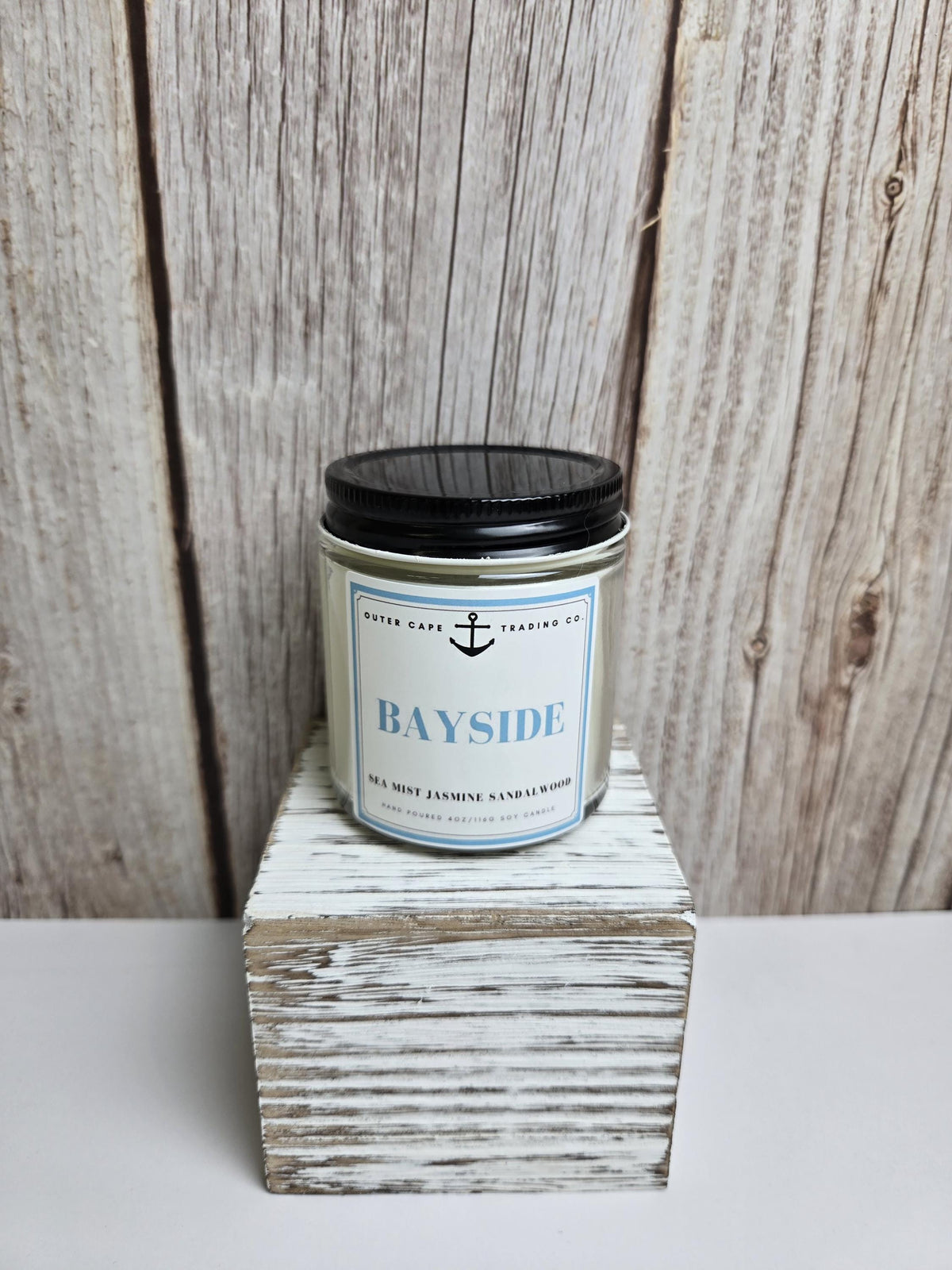 Bayside Soy Wax Wooden Wick Candle