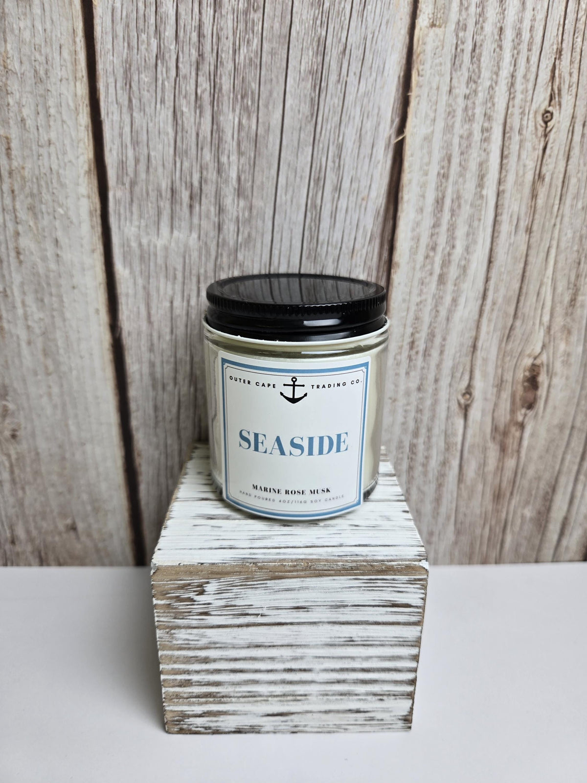 Seaside Soy Wax Wooden Wick Candle