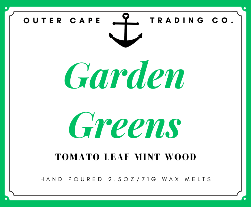Garden Greens Soy Wax Melts, 2.5oz Wax Tarts: Tomato Leaf Mint Wood
