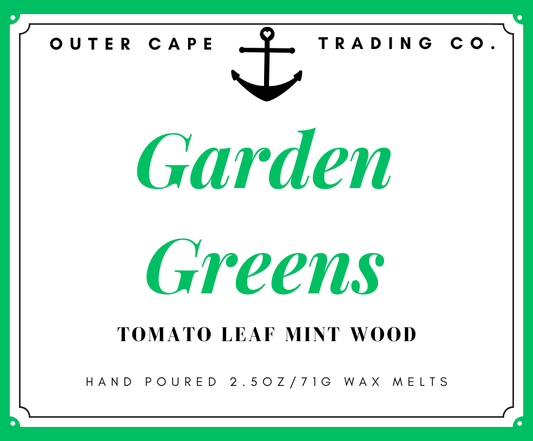 Garden Greens Soy Wax Melts, 2.5oz Wax Tarts: Tomato Leaf Mint Wood