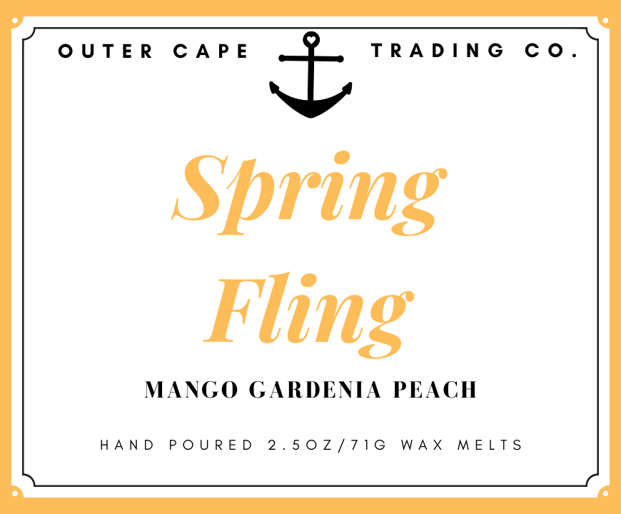 Spring Fling Soy Wax Melts, 2.5oz Wax Tarts: Mango Gardenia Peach
