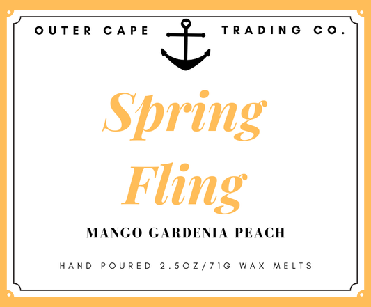 Spring Fling Soy Wax Melts, 2.5oz Wax Tarts: Mango Gardenia Peach