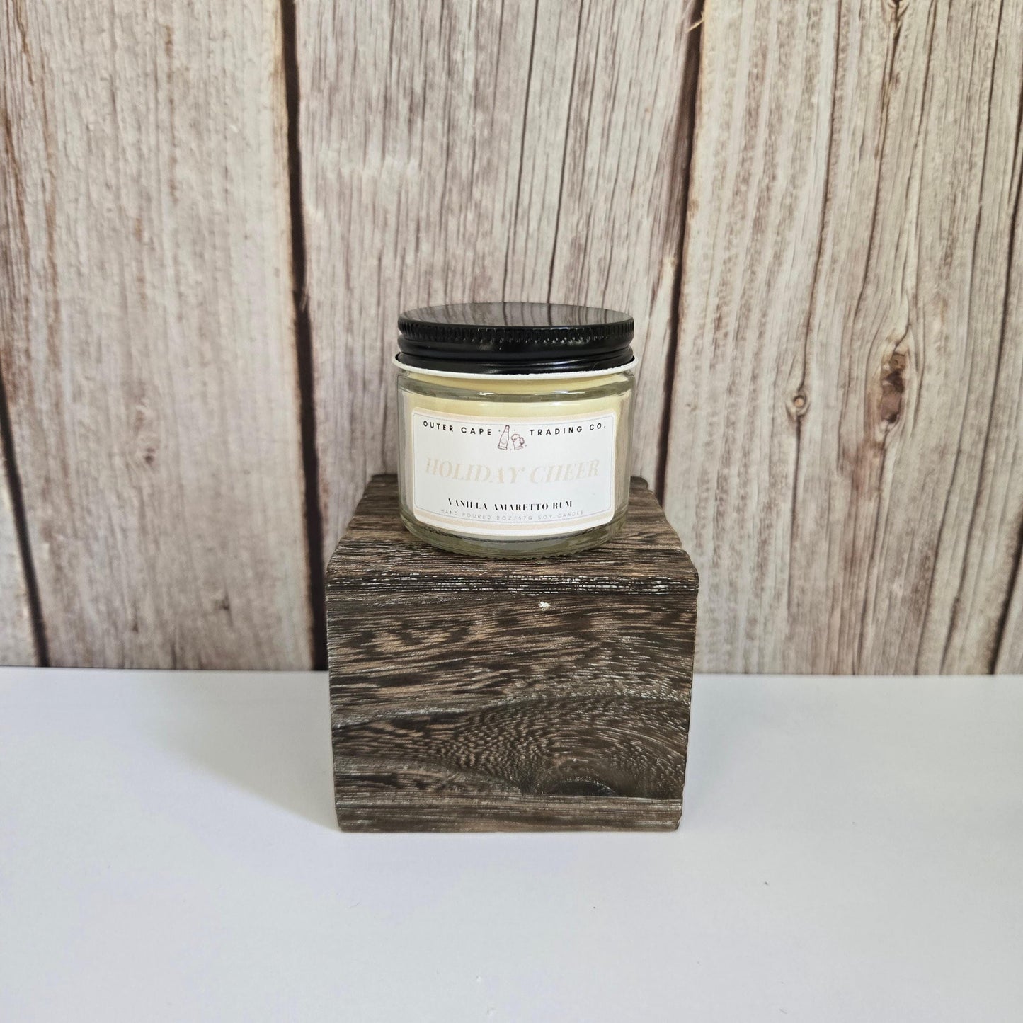 Holiday Cheer Soy Wax Crackling Wooden Wick Candle Birthday Gift Christmas Gift Holiday Gift Best Friend Gift Mother's Day Father's Day