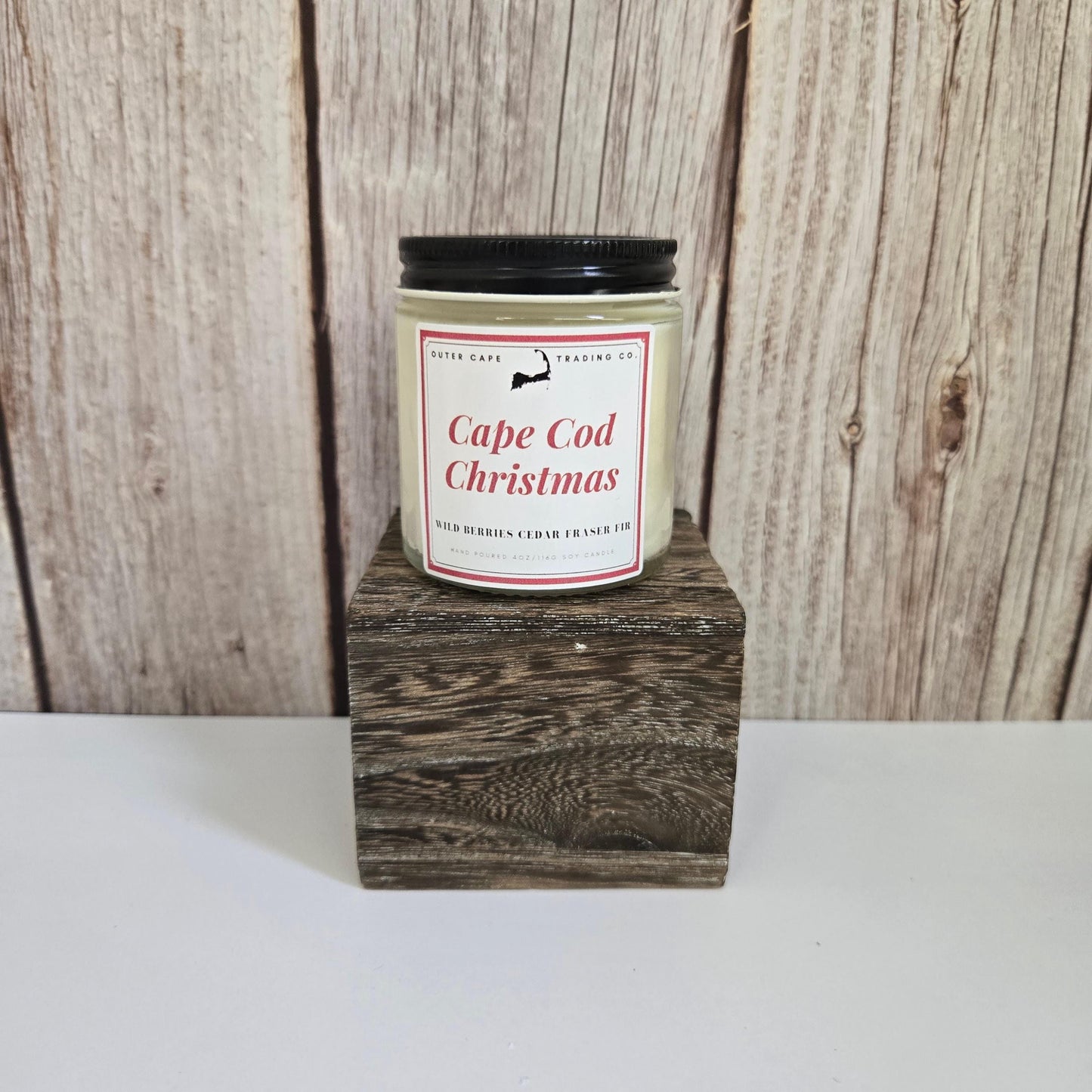Cape Cod Christmas Soy Wax Crackling Wooden Wick Candle Birthday Gift Christmas Gift Holiday Gift Best Friend Gift Mother's Day Father's Day