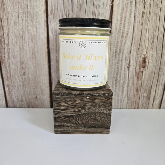 Bake It Till You Make It Soy Wax Crackling Wooden Wick Candle Birthday Gift Christmas Gift Holiday Best Friend Mother's Day Father's Day