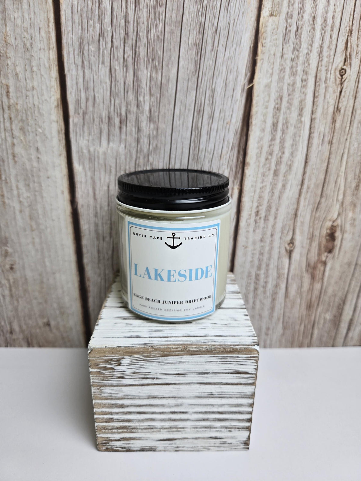Lakeside Soy Wax Wooden Wick Candle