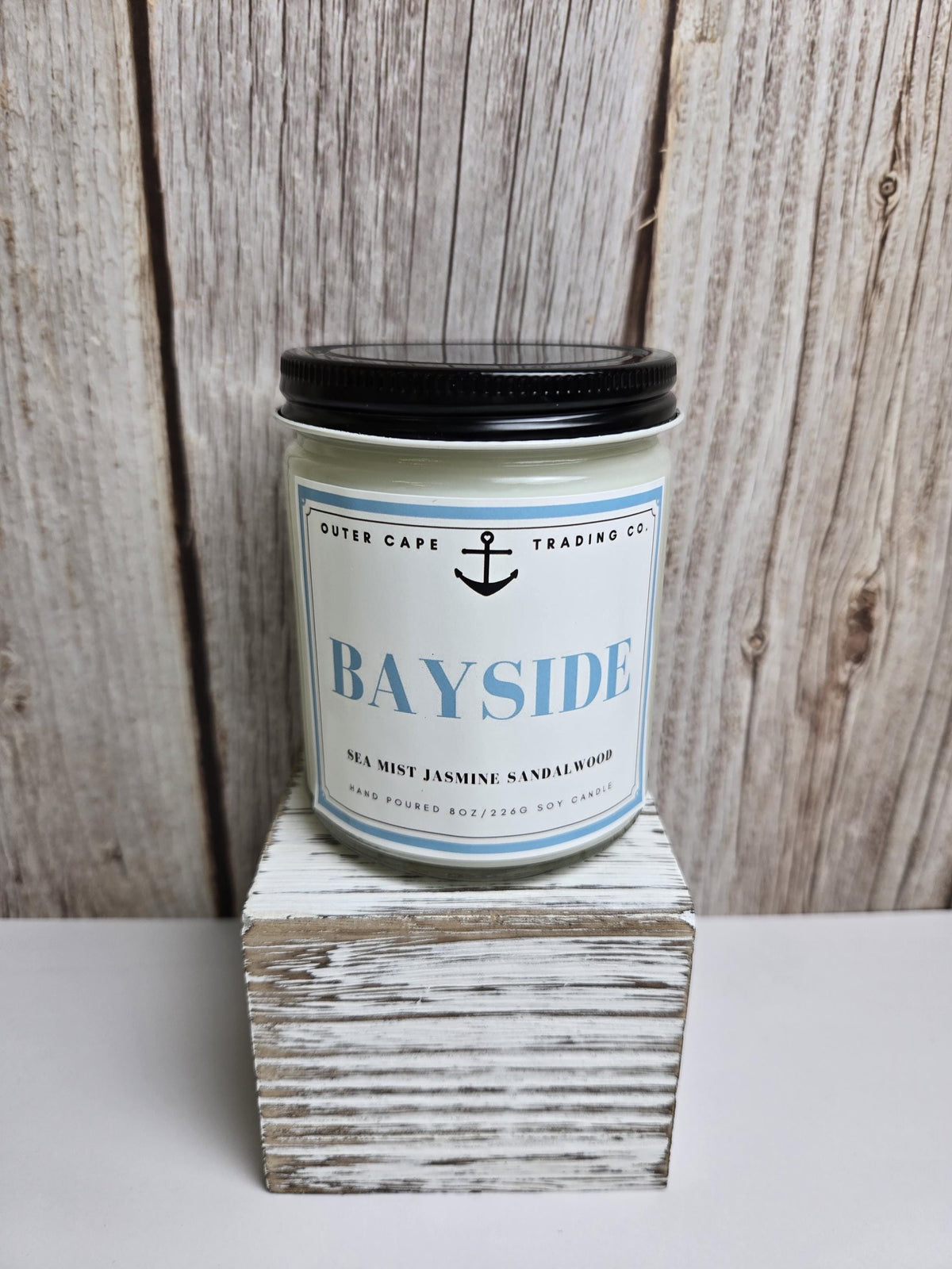 Bayside Soy Wax Wooden Wick Candle
