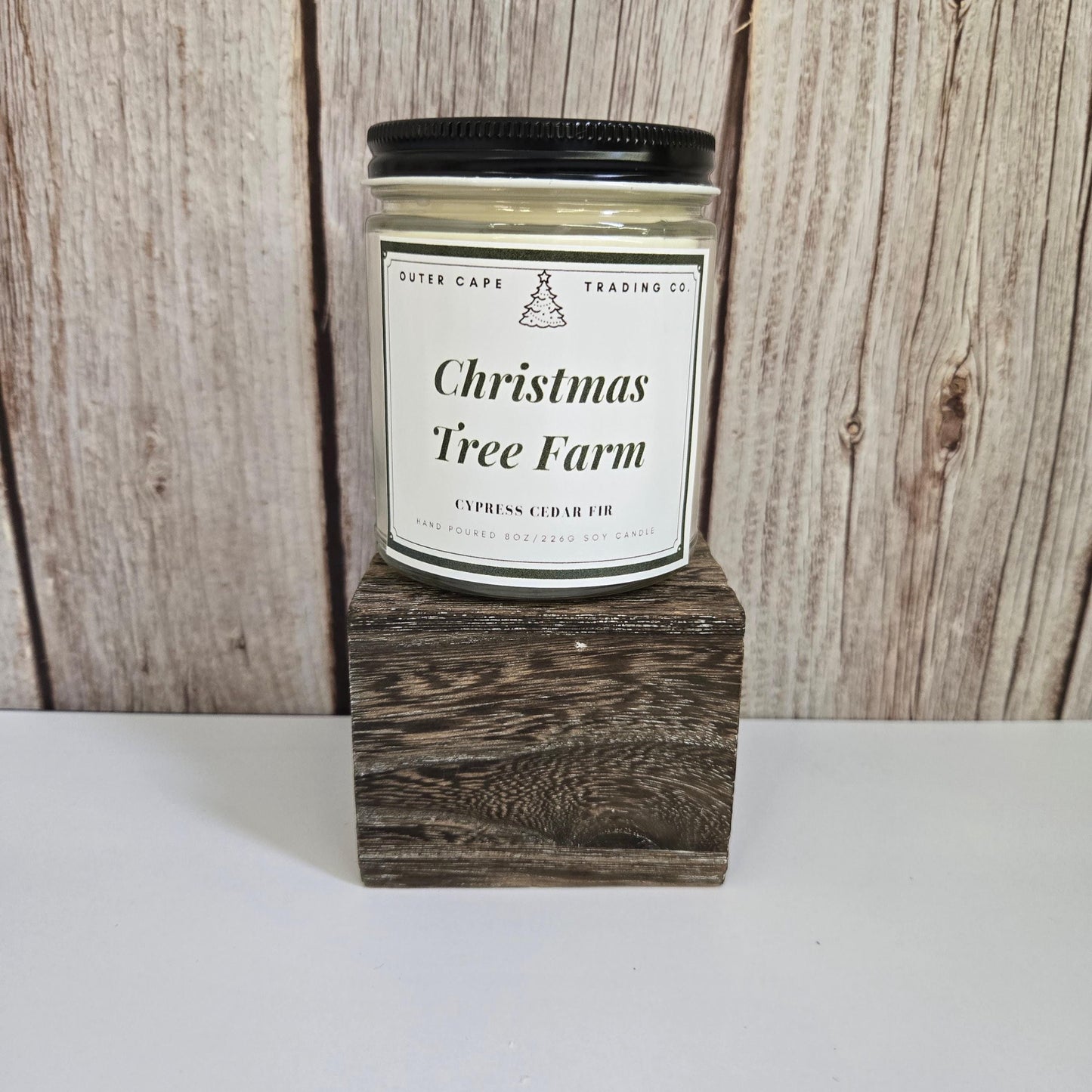 Christmas Tree Farm Soy Wax Crackling Wooden Wick Candle Birthday Gift Christmas Gift Holiday Gift Best Friend  Mother's Day Father's Day
