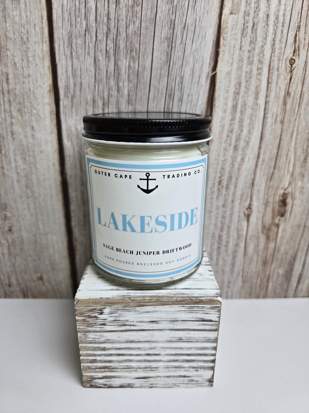 Lakeside Soy Wax Wooden Wick Candle