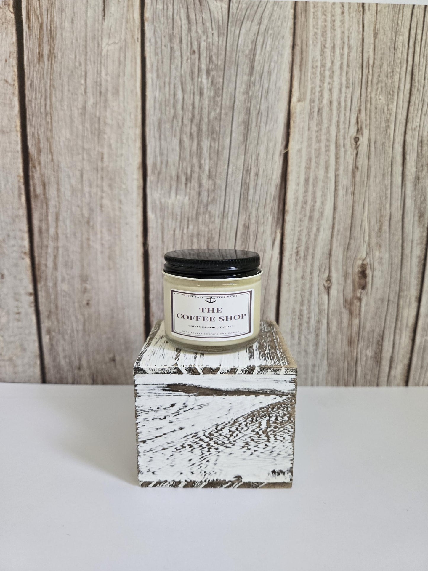 Coffee Shop Soy Wax Candle: Crackling Wooden Wick, Coffee & Vanilla