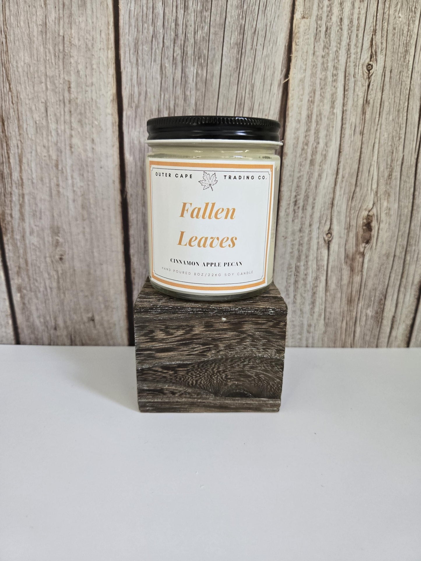 Fallen Leaves Soy Candle: Crackling Wooden Wick, Autumn Scent