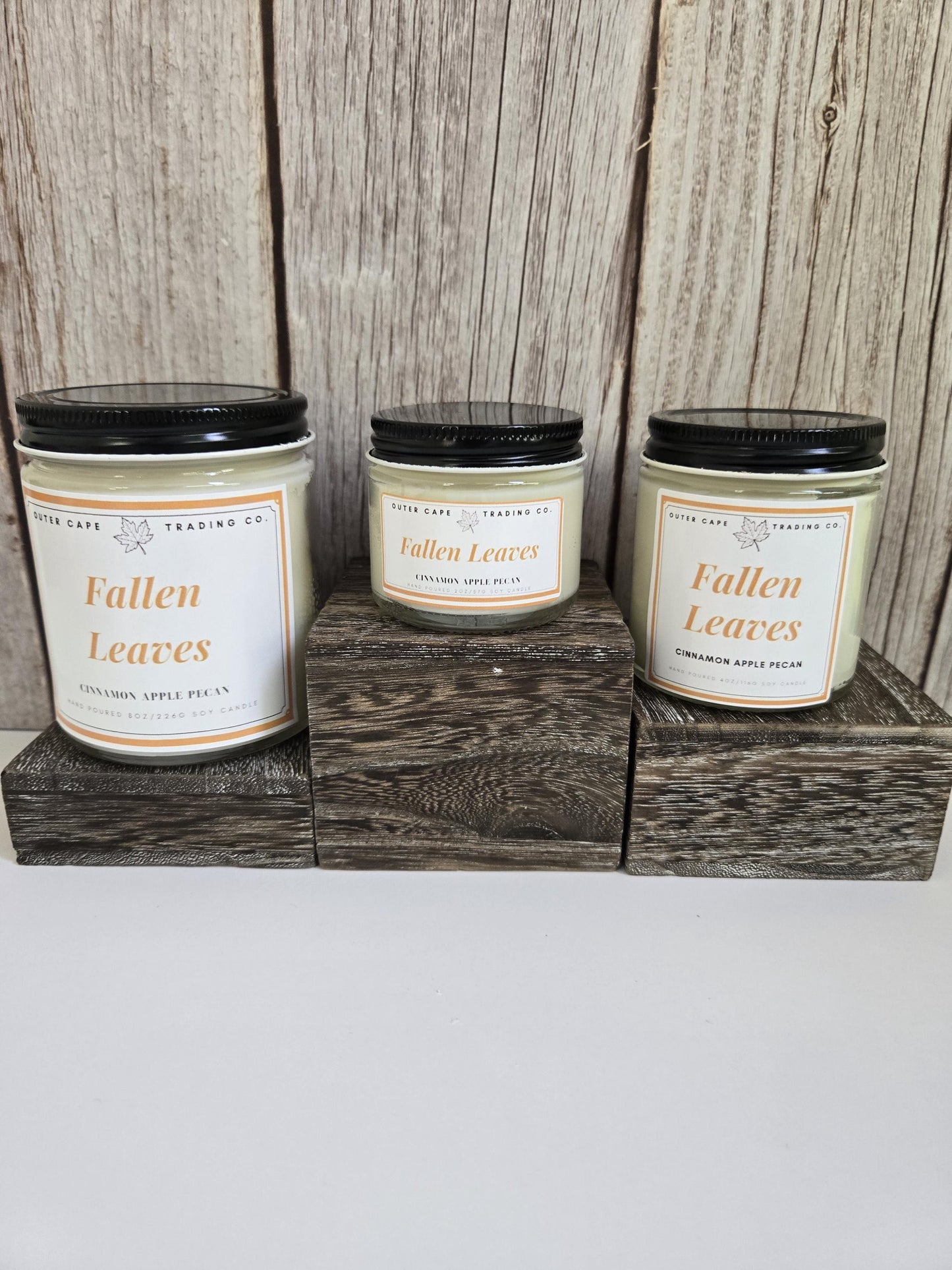 Fallen Leaves Soy Candle: Crackling Wooden Wick, Autumn Scent