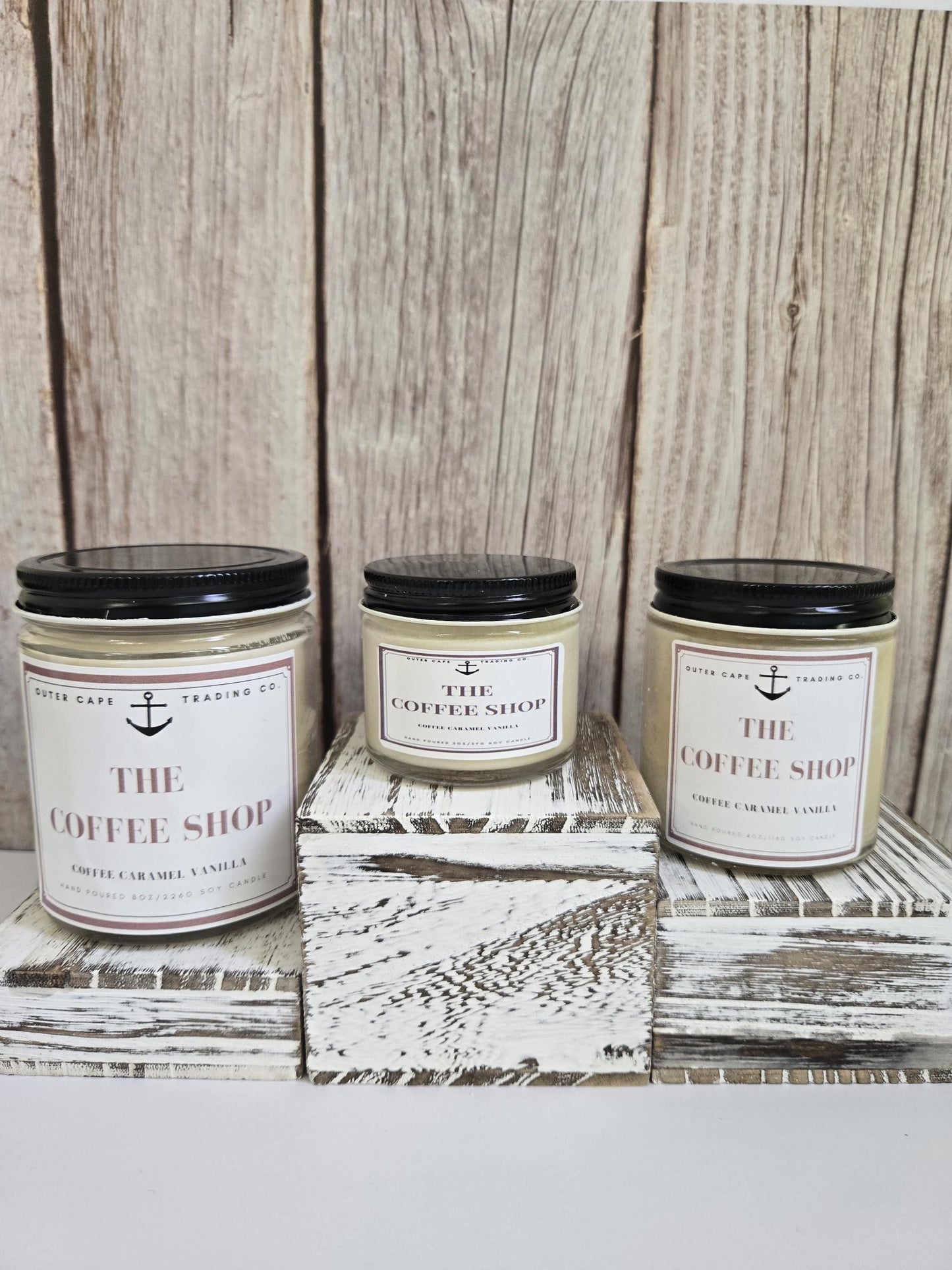 Coffee Shop Soy Wax Candle: Crackling Wooden Wick, Coffee & Vanilla