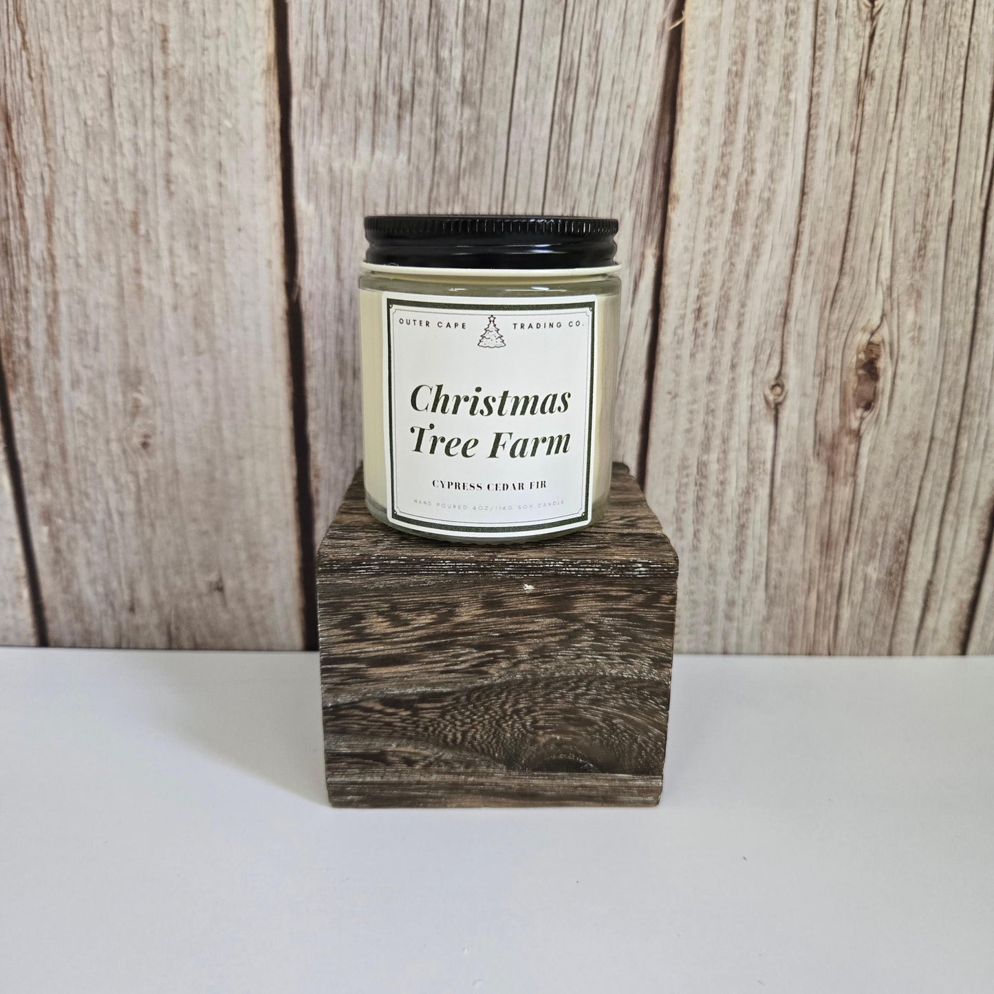 Christmas Tree Farm Soy Wax Crackling Wooden Wick Candle Birthday Gift Christmas Gift Holiday Gift Best Friend  Mother's Day Father's Day