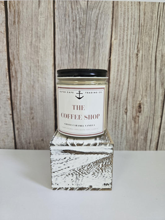 Coffee Shop Soy Wax Candle: Crackling Wooden Wick, Coffee & Vanilla
