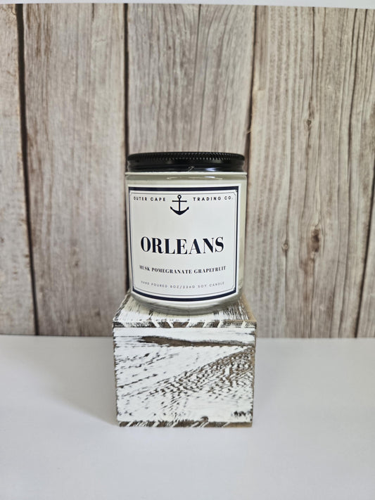 Orleans Cape Cod Soy Wax Candle: Musk, Pomegranate & Grapefruit