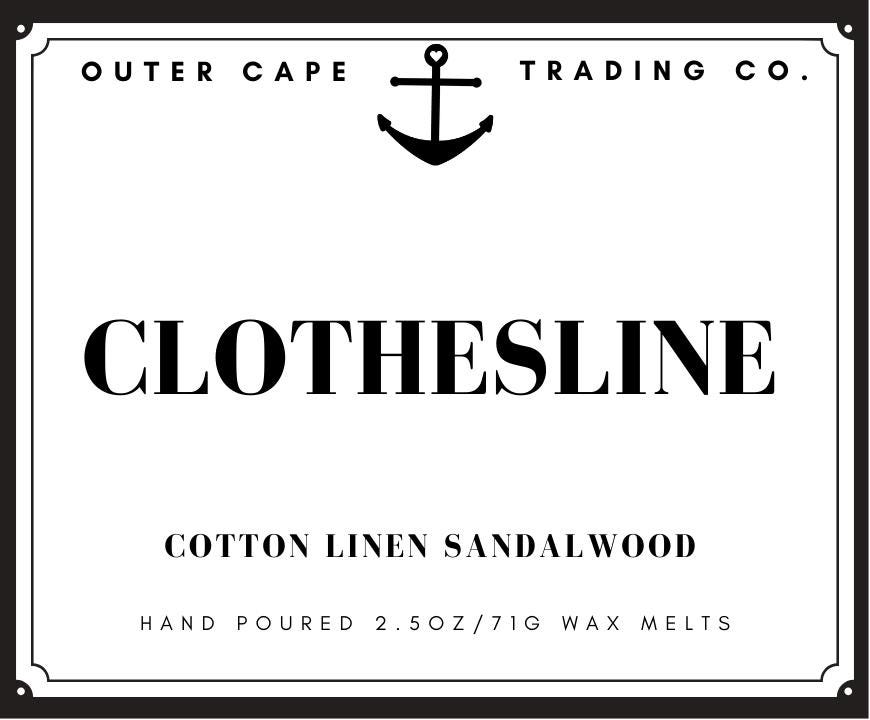 Clothesline Soy Wax Melts, 2.5oz Wax Tarts Cotton Linen Sandalwood