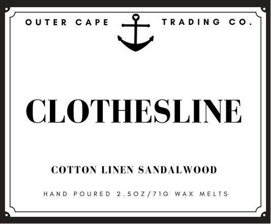 Clothesline Soy Wax Melts, 2.5oz Wax Tarts Cotton Linen Sandalwood