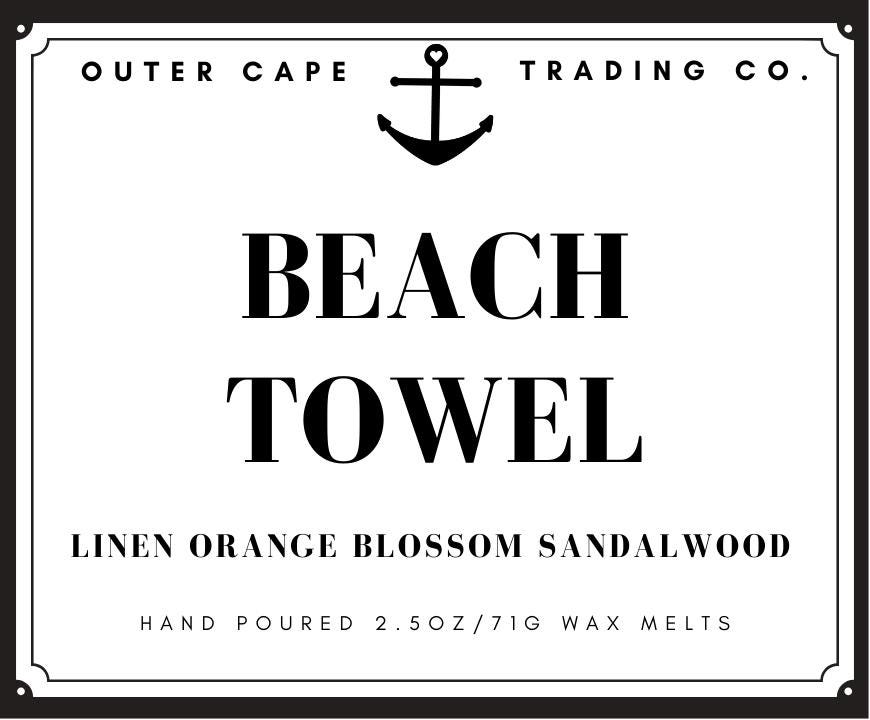 Beach Towel Soy Wax Melts 2.5oz Wax Tarts Linen Orange Blossom Sandalwood