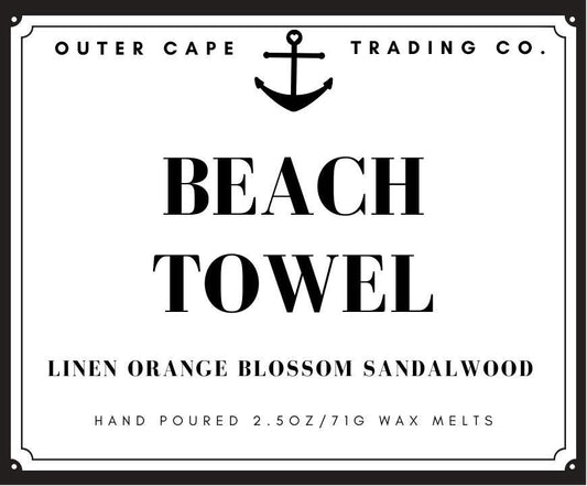 Beach Towel Soy Wax Melts 2.5oz Wax Tarts Linen Orange Blossom Sandalwood