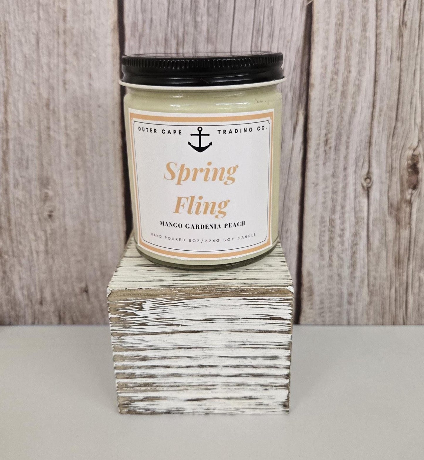 Spring Fling Soy Wax Candle: Mango Gardenia Peach