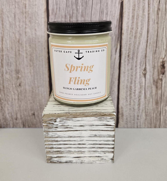 Spring Fling Soy Wax Candle: Mango Gardenia Peach