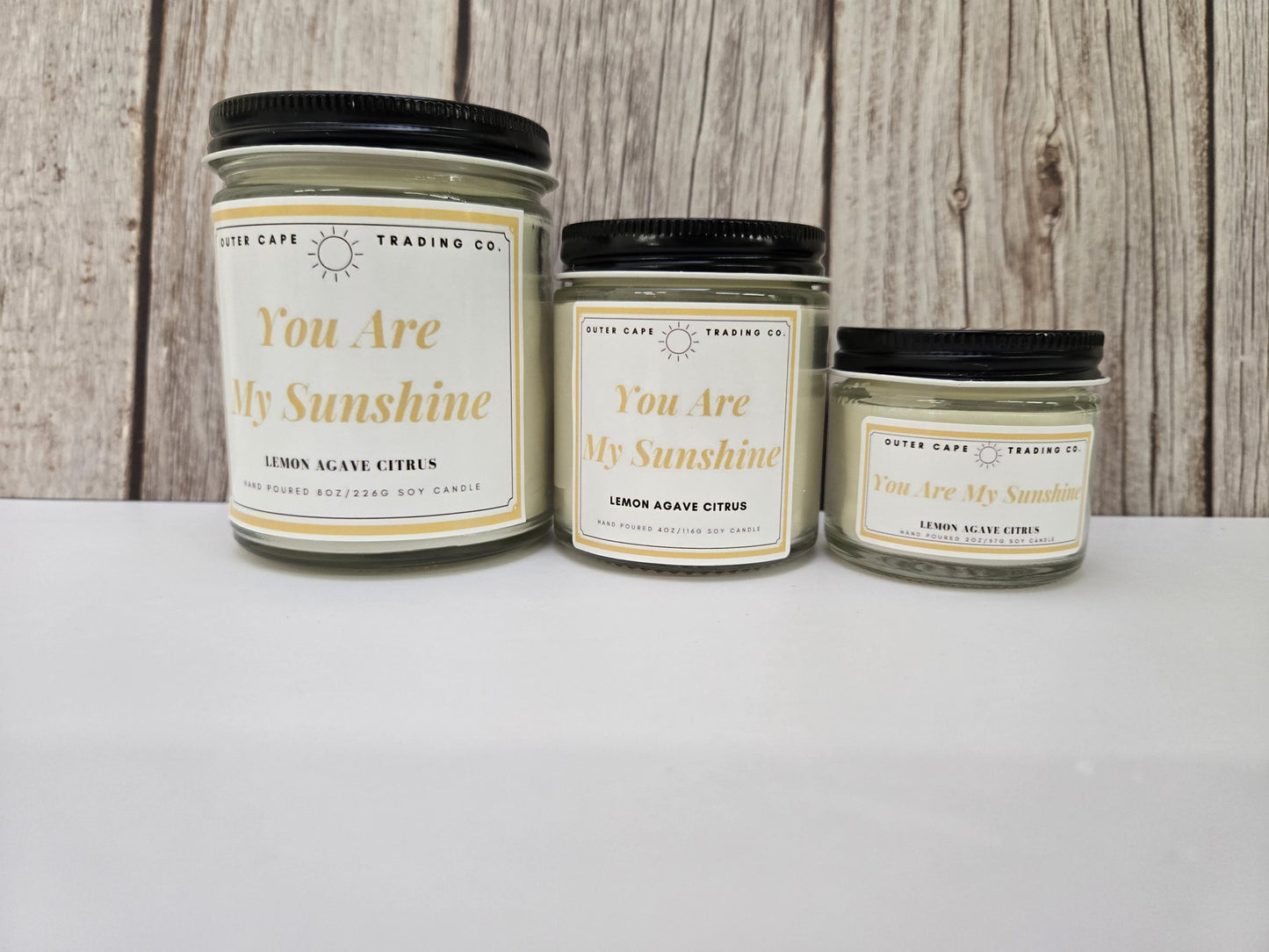 You Are My Sunshine:  Lemon Citrus Soy Wax Candle