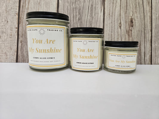You Are My Sunshine:  Lemon Citrus Soy Wax Candle
