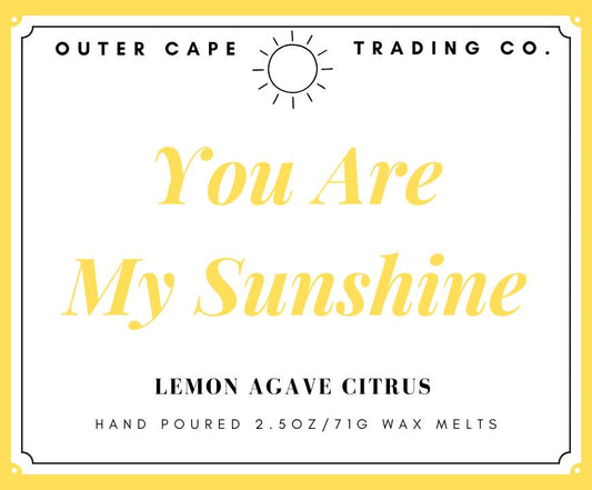 You Are My Sunshine Soy Wax Melts, 2.5oz Wax Tarts Lemon Agave Citrus