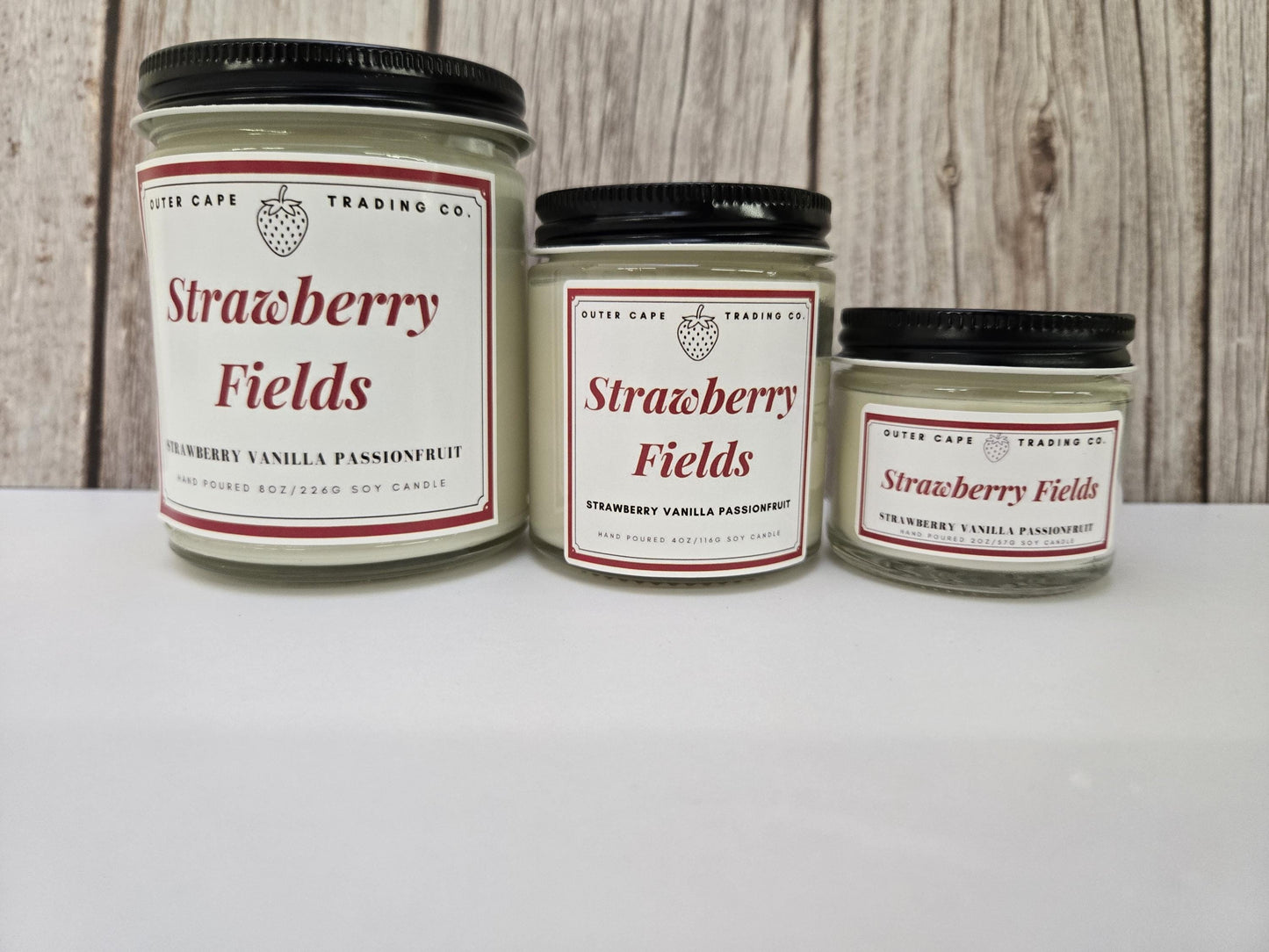 Strawberry Fields Candle:Strawberry Vanilla Passionfruit