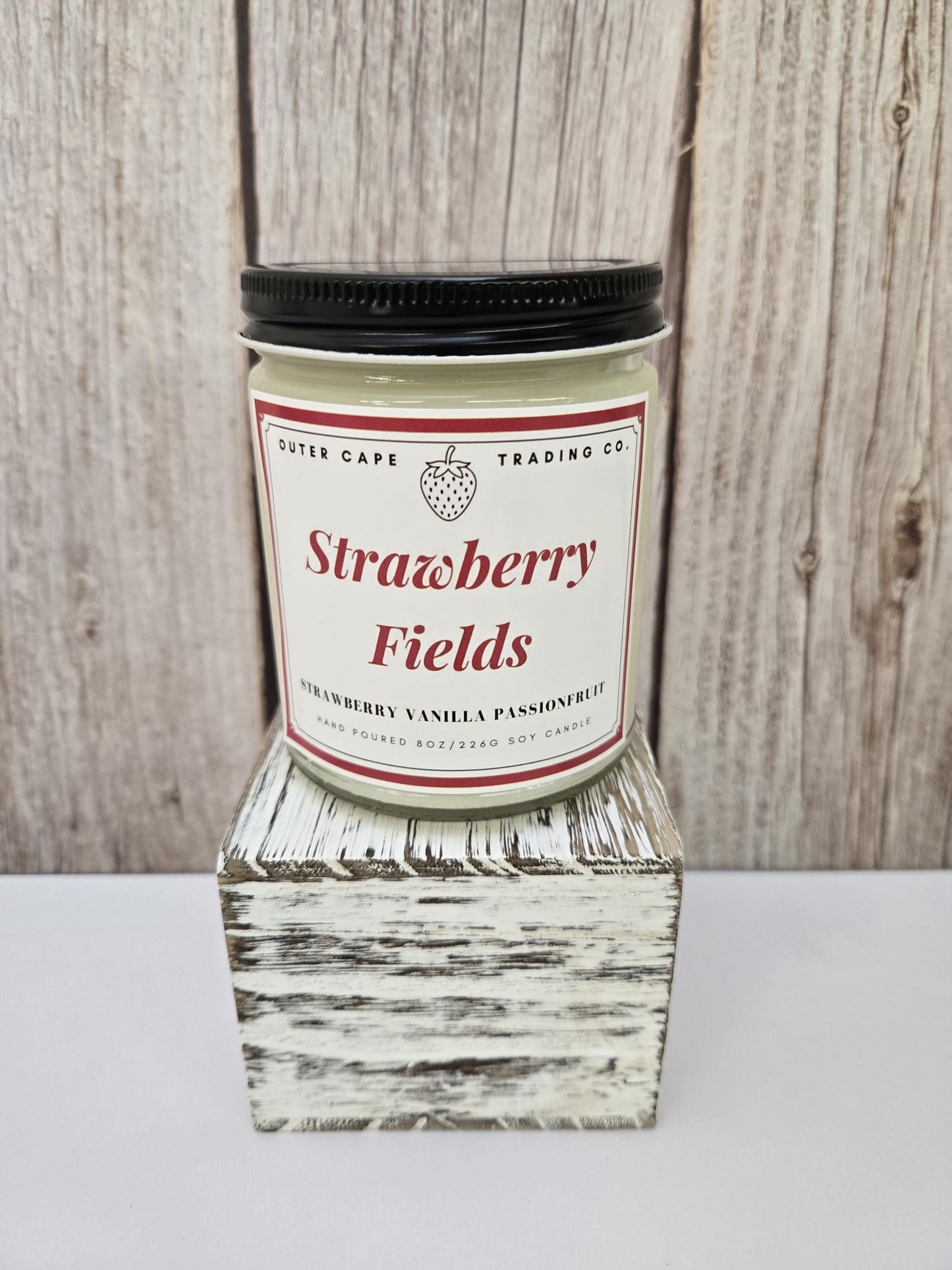 Strawberry Fields Candle:Strawberry Vanilla Passionfruit