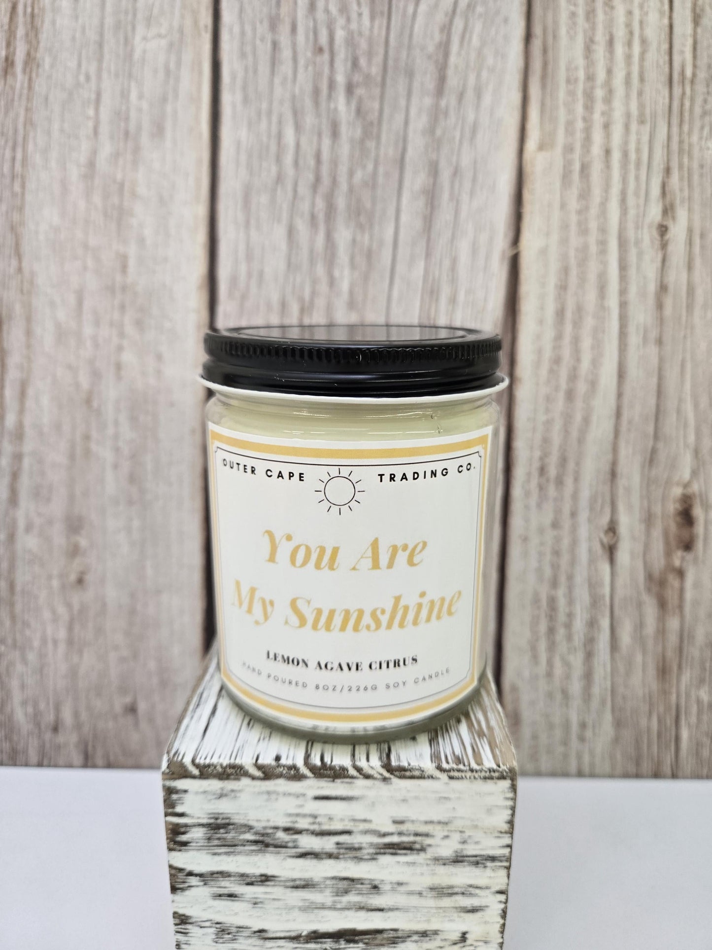 You Are My Sunshine:  Lemon Citrus Soy Wax Candle